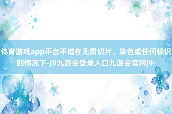 体育游戏app平台不错在无需切片、染色或任何标识的情况下-j9九游会登录入口九游会官网j9·